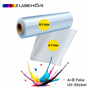 UV DTF Film (A+B) für UV-Sticker DIN A3 (100 Blatt)