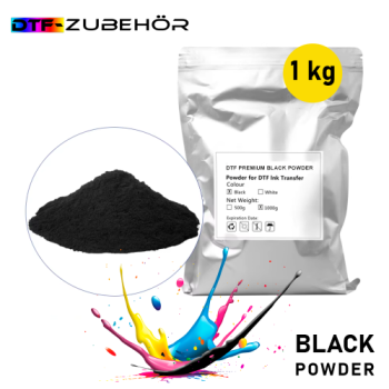 DTF Premium Black Powder (Granulat) fein 1kg